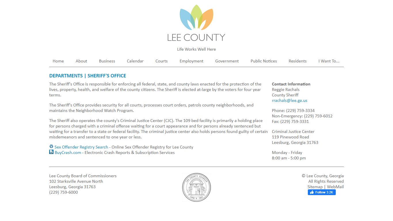 Lee County Sheriff's Office - Lee County, Georgia - Life ...